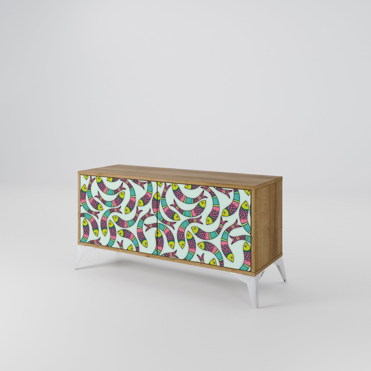 INDIAN FISH Compact 2-Door TV Cabinet