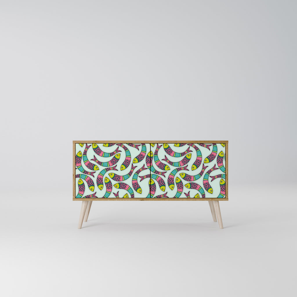 INDIAN FISH Compact 2-Door TV Cabinet