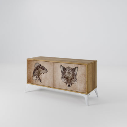 STEAMPUNK CLAN Compact 2-Door TV Cabinet