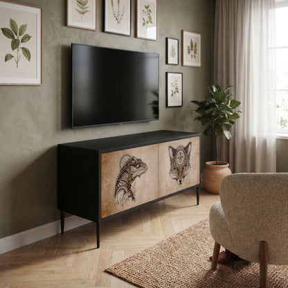 STEAMPUNK CLAN Compact 2-Door TV Cabinet