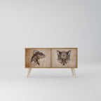 STEAMPUNK CLAN Compact 2-Door TV Cabinet