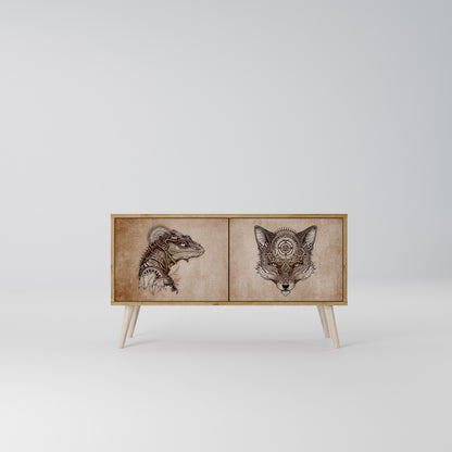 STEAMPUNK CLAN Compact 2-Door TV Cabinet
