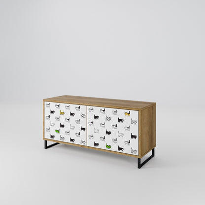 CATS COMPILATION Compact 2-Door TV Cabinet