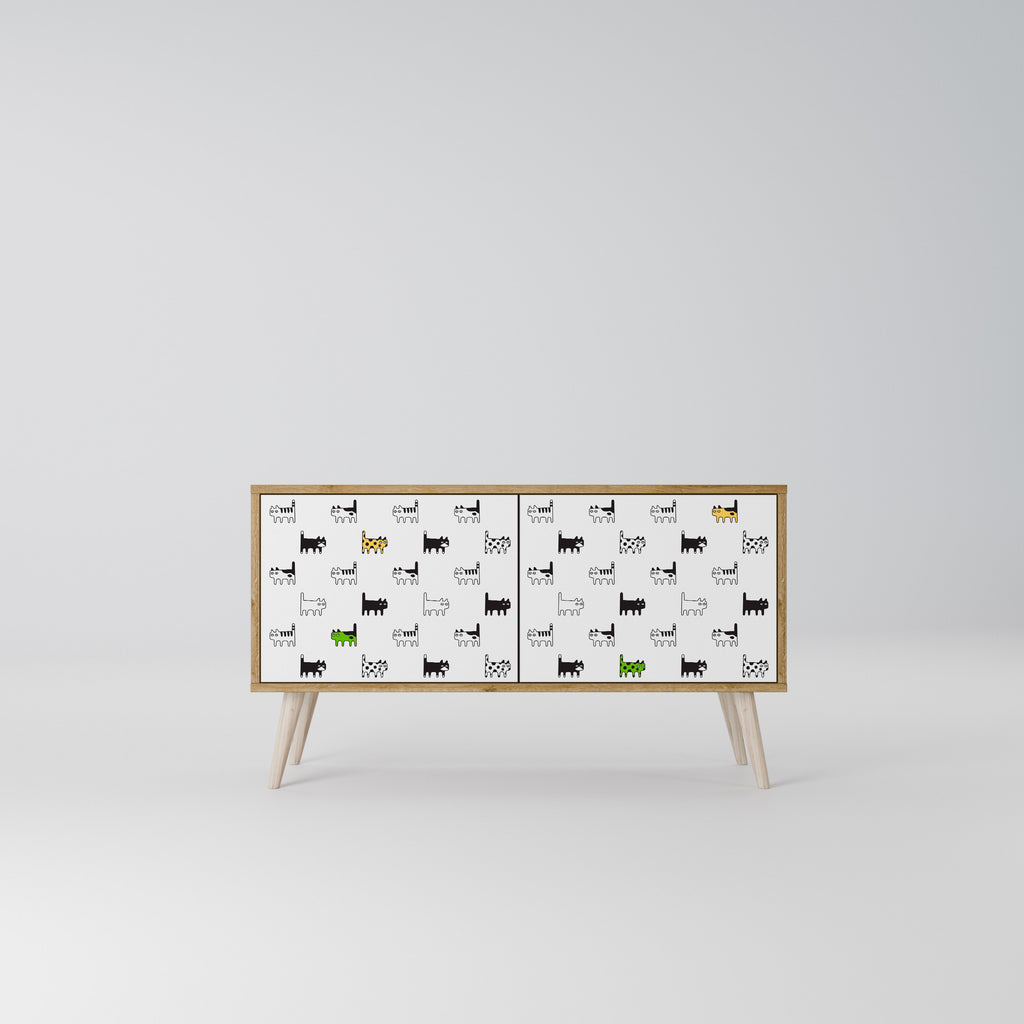 CATS COMPILATION Compact 2-Door TV Cabinet