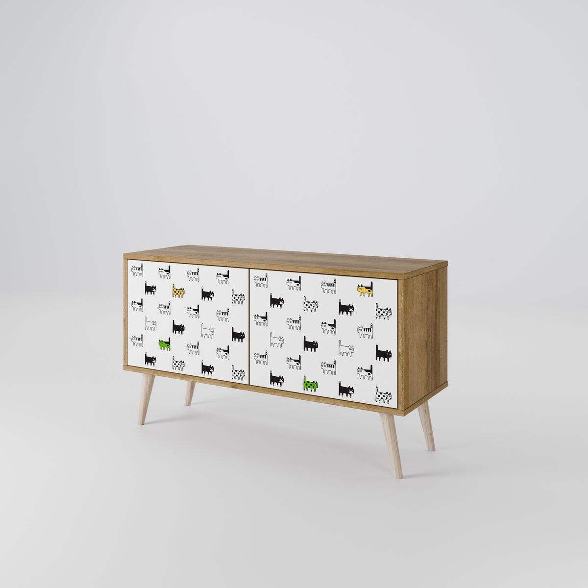CATS COMPILATION Compact 2-Door TV Cabinet