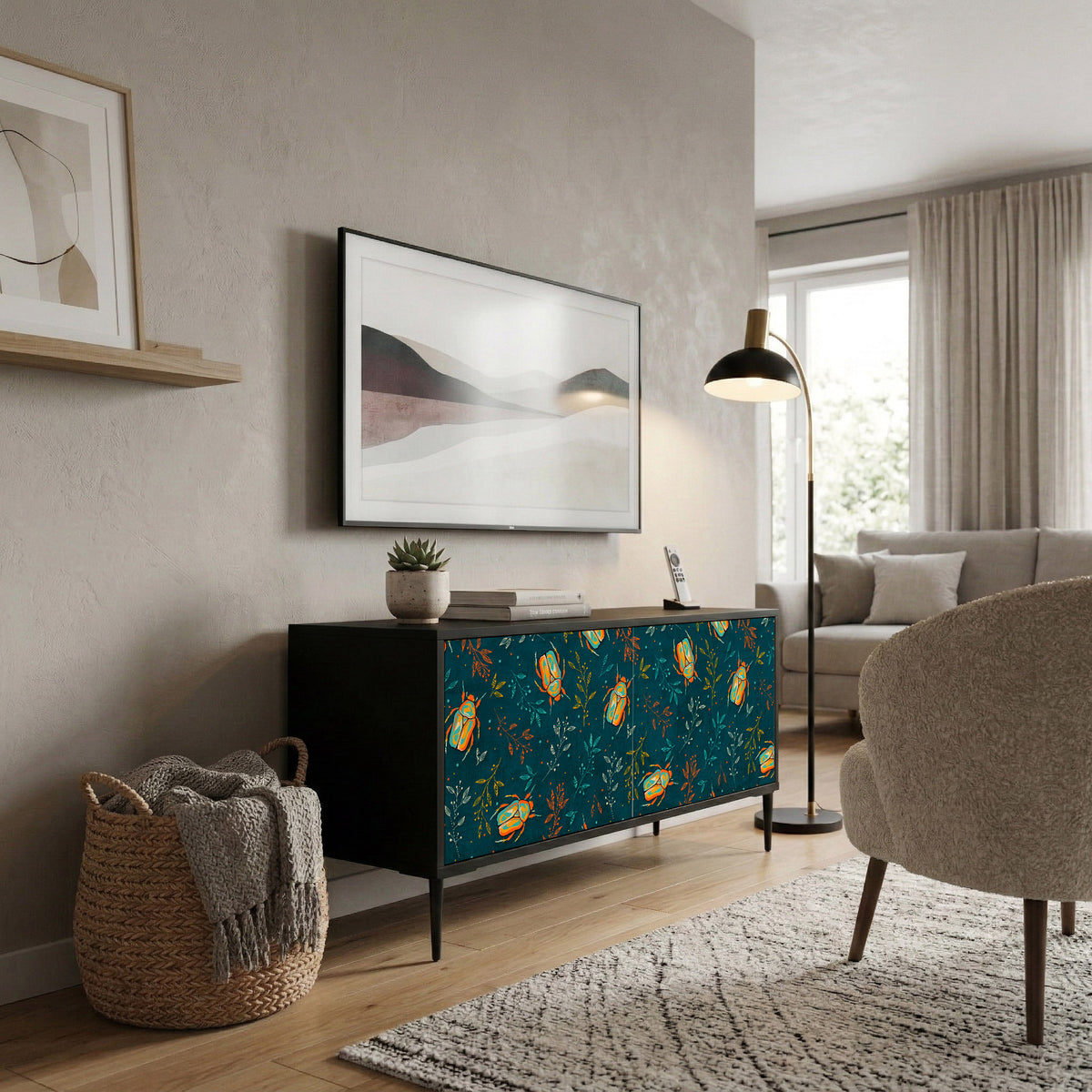 AUTUMN INSECTS Compact 2-Door TV Cabinet