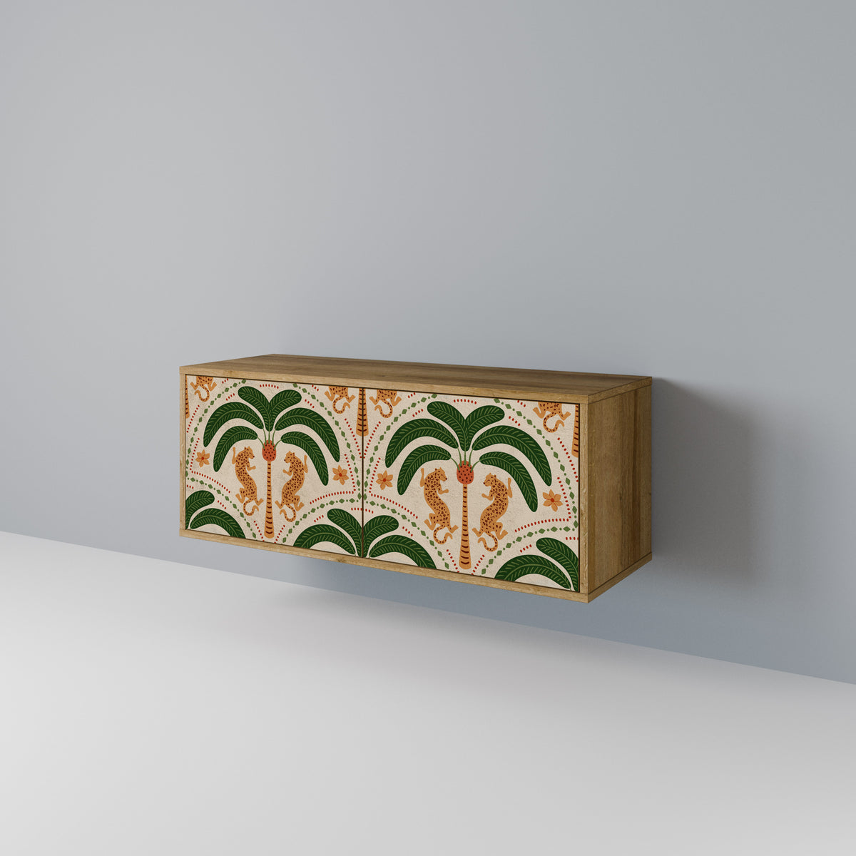 DANCING PREDATORS Compact 2-Door TV Cabinet