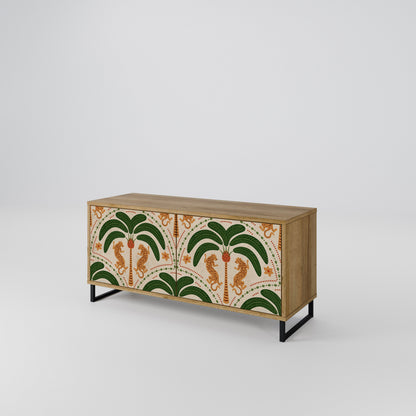 DANCING PREDATORS Compact 2-Door TV Cabinet