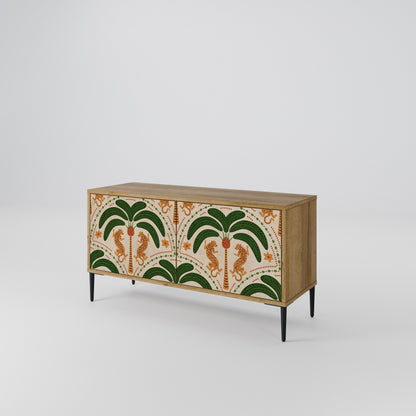 DANCING PREDATORS Compact 2-Door TV Cabinet