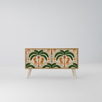 DANCING PREDATORS Compact 2-Door TV Cabinet