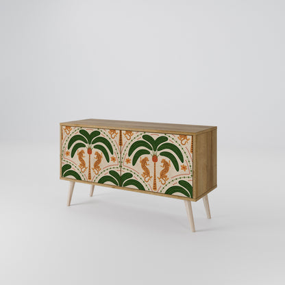 DANCING PREDATORS Compact 2-Door TV Cabinet