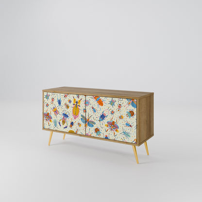 COLORFUL INSECTS Compact 2-Door TV Cabinet