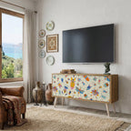 COLORFUL INSECTS Compact 2-Door TV Cabinet