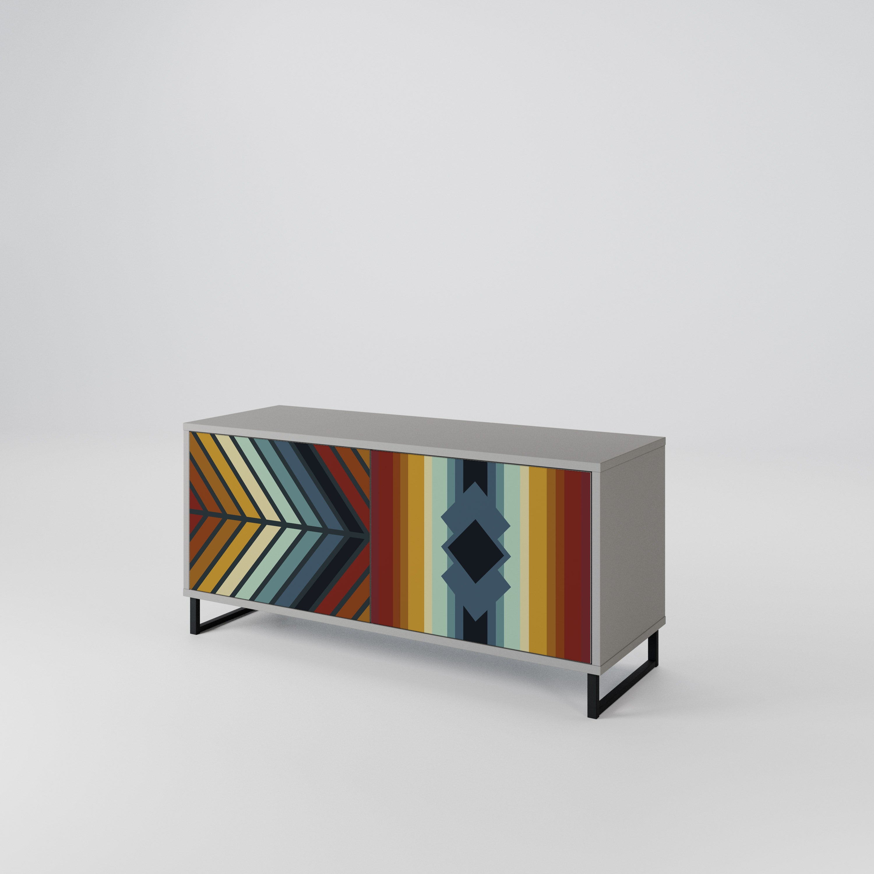 INDIGENOUS ZIGZAG Compact 2-Door TV Cabinet