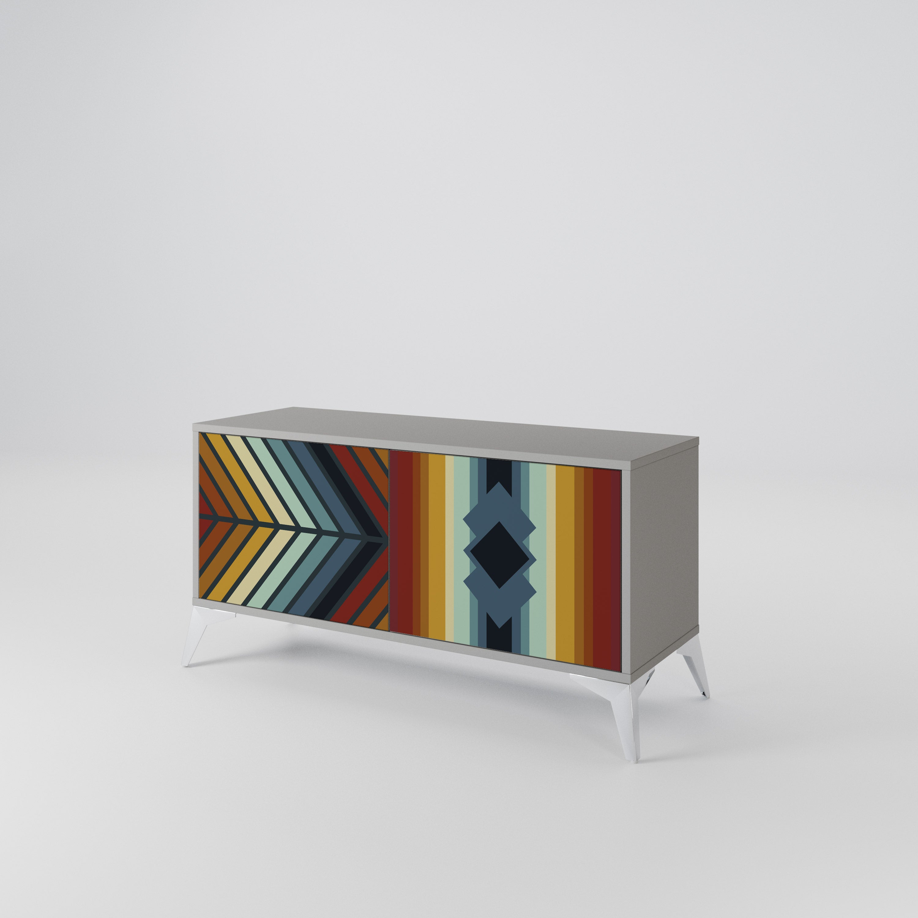 INDIGENOUS ZIGZAG Compact 2-Door TV Cabinet