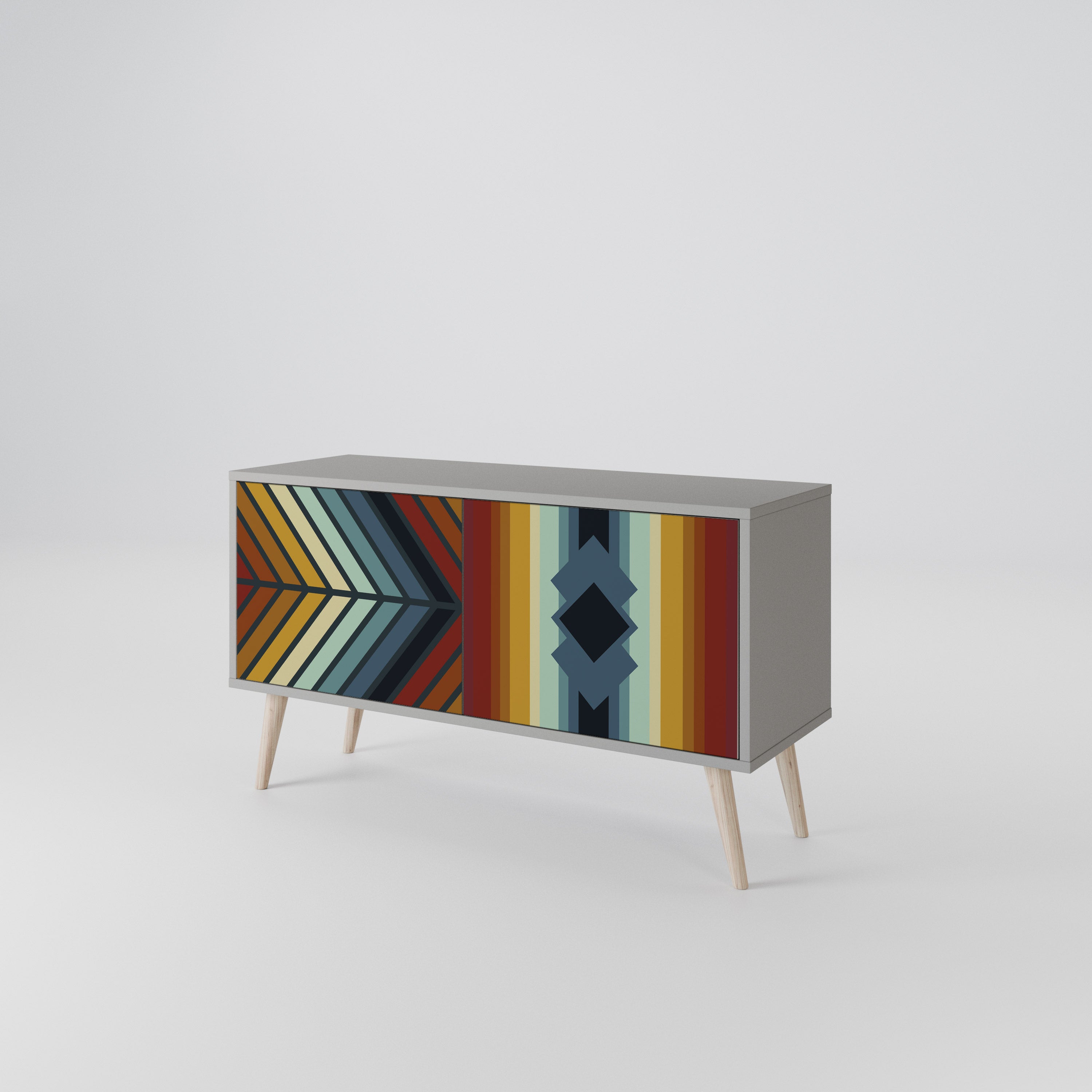 INDIGENOUS ZIGZAG Compact 2-Door TV Cabinet