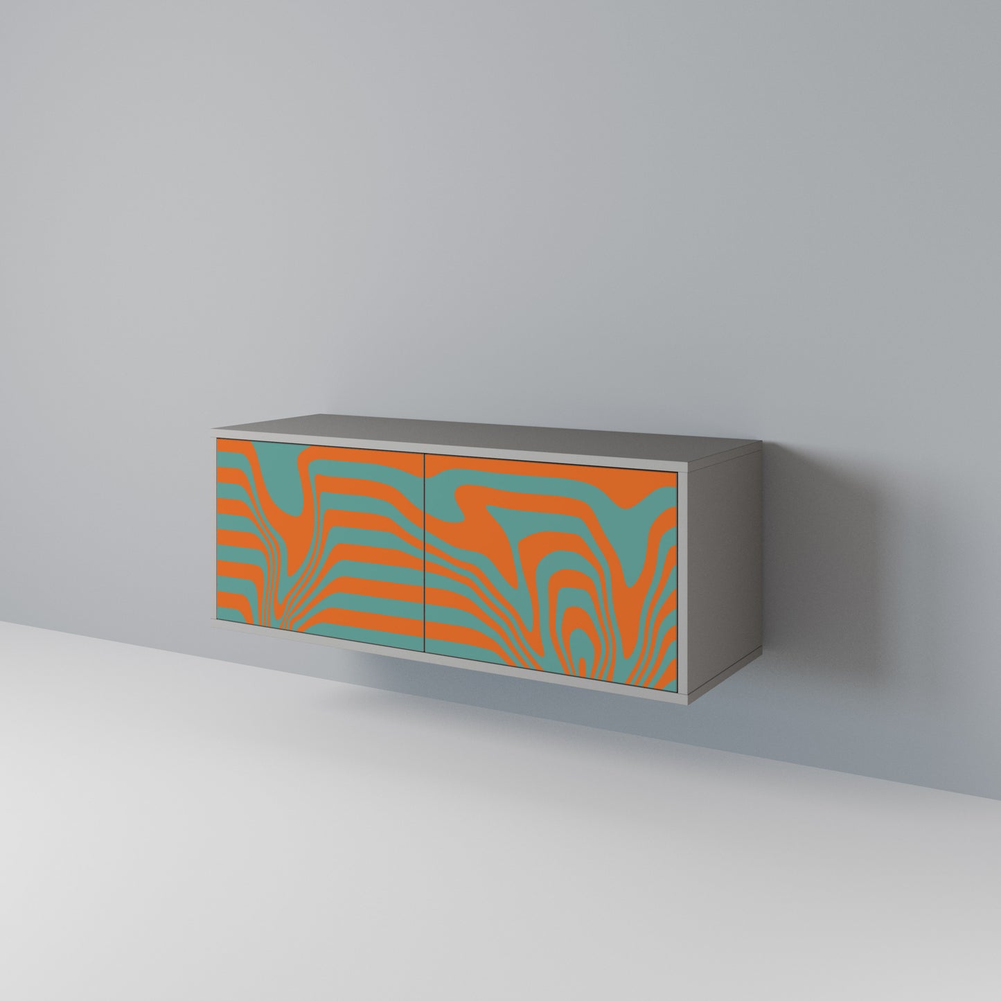 LINE COLLAPSE Compact 2-Door TV Cabinet