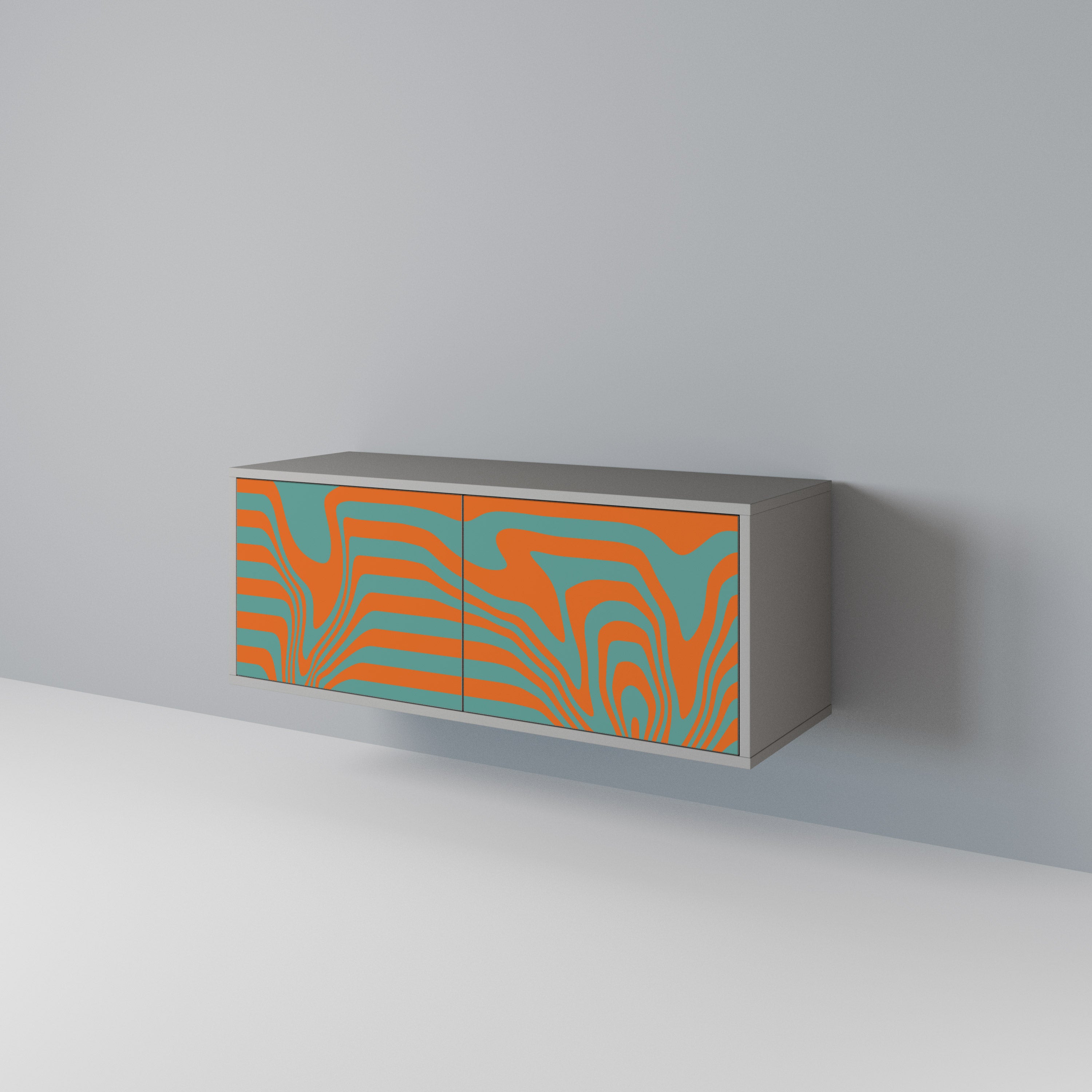 LINE COLLAPSE Compact 2-Door TV Cabinet