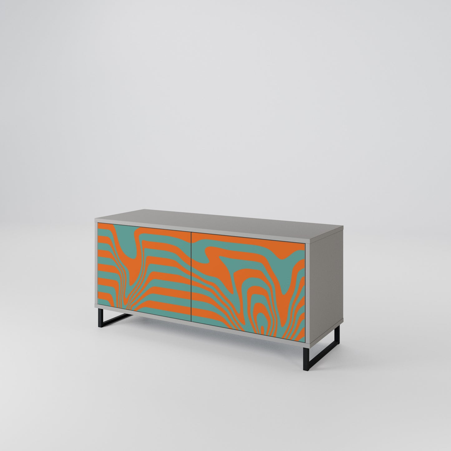 LINE COLLAPSE Compact 2-Door TV Cabinet
