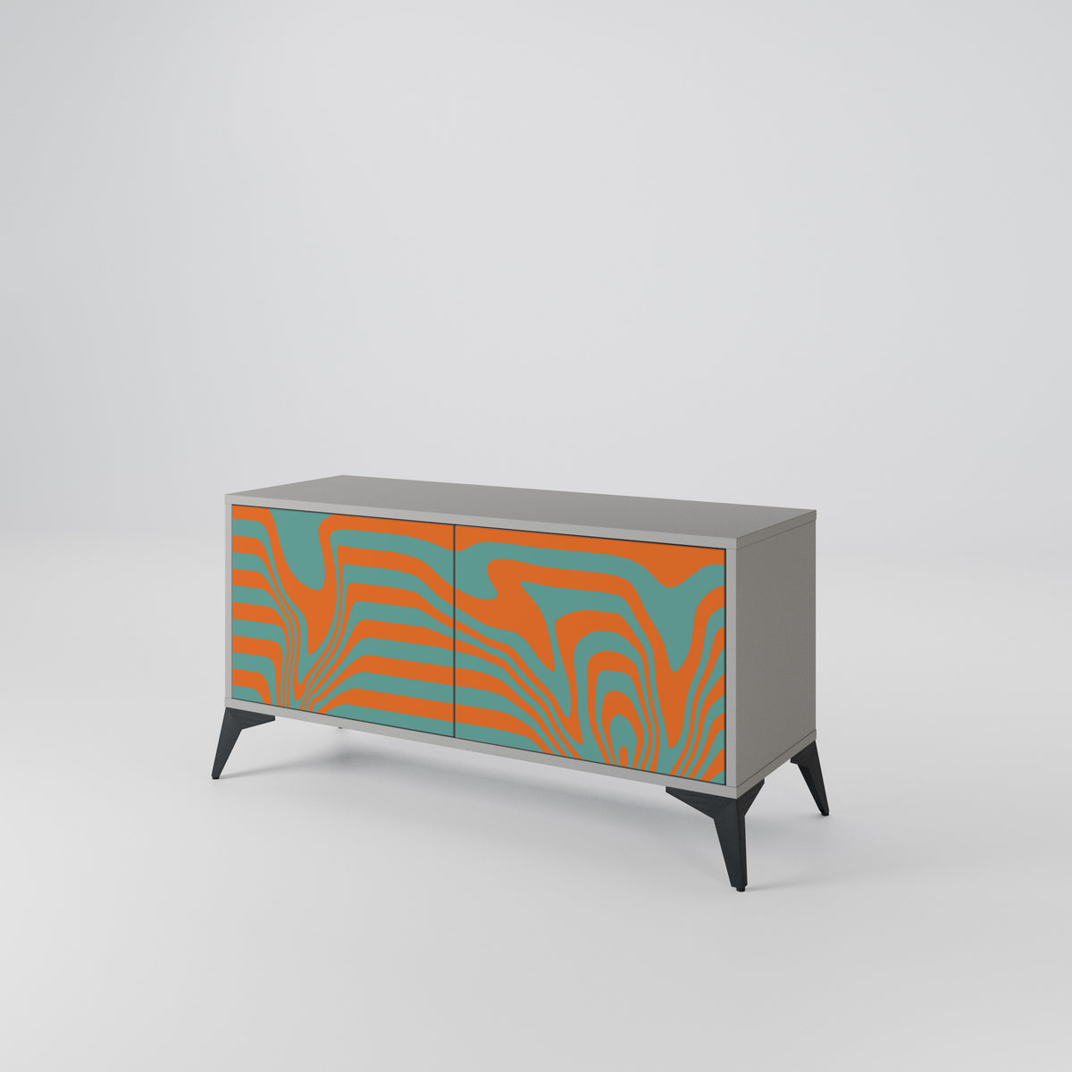 LINE COLLAPSE Compact 2-Door TV Cabinet