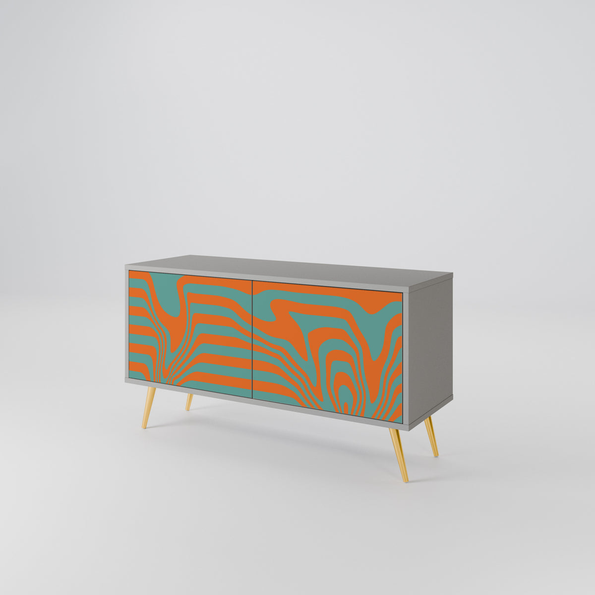 LINE COLLAPSE Compact 2-Door TV Cabinet
