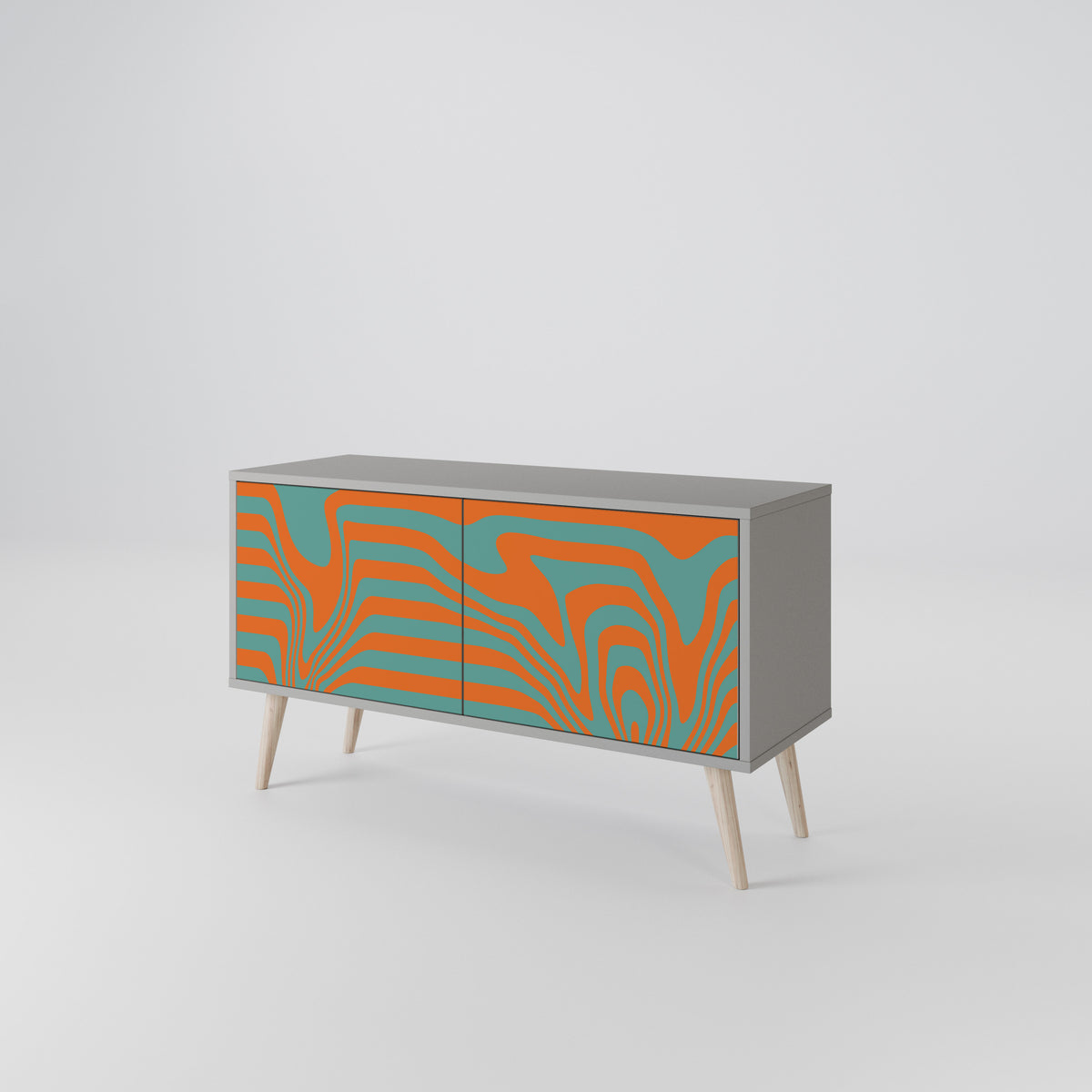 LINE COLLAPSE Compact 2-Door TV Cabinet