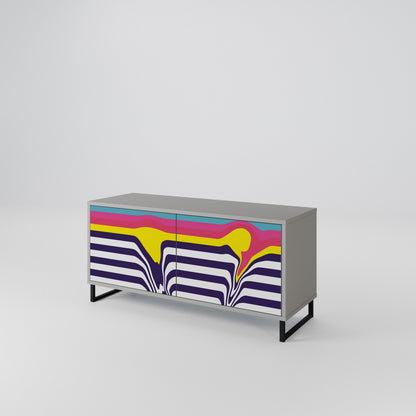 COLORFUL DIVERSION Compact 2-Door TV Cabinet