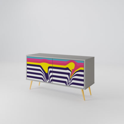 COLORFUL DIVERSION Compact 2-Door TV Cabinet