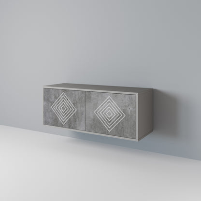 POLYGONAL ARTISTRY Compact 2-Door TV Cabinet