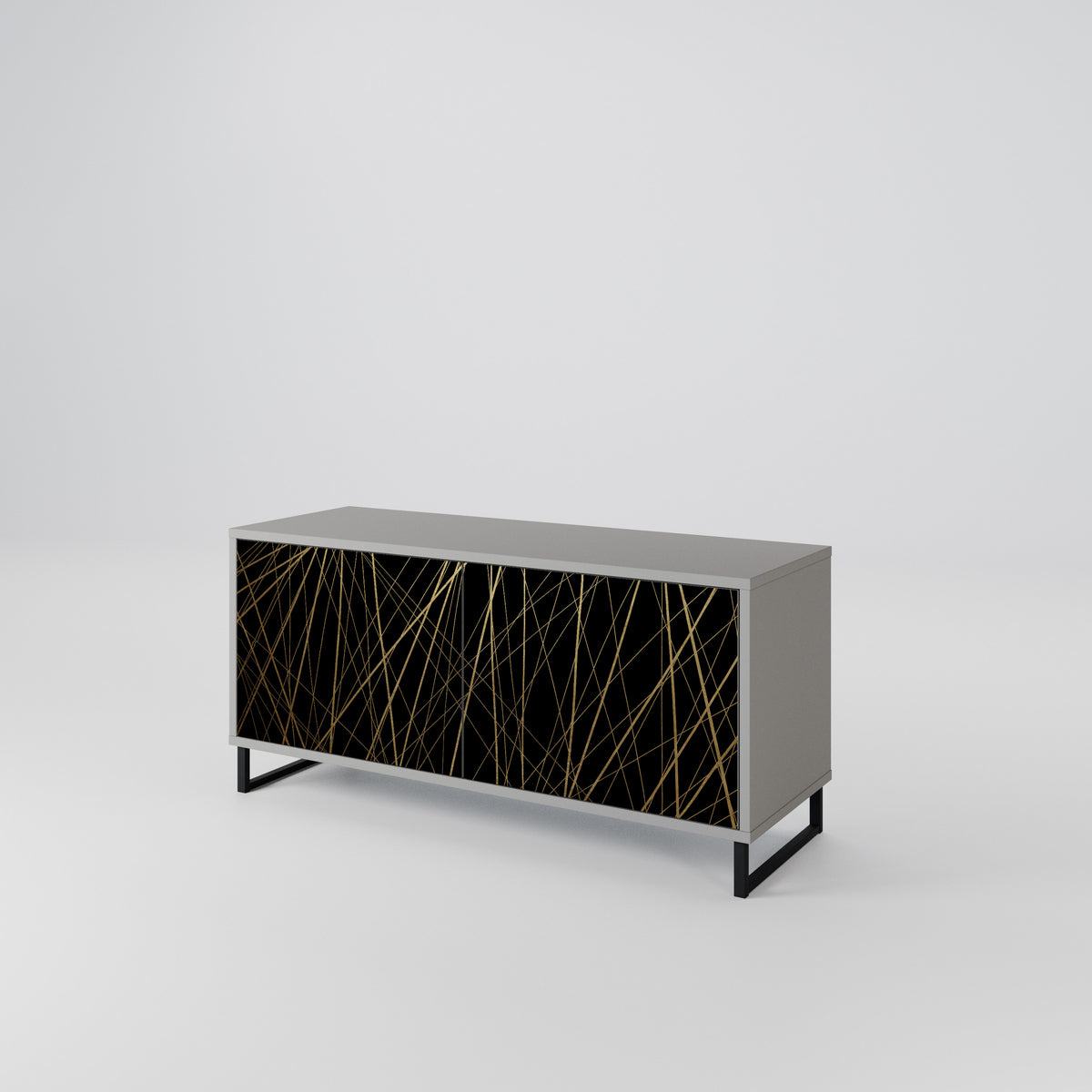 BRIGHT MESH Compact 2-Door TV Cabinet