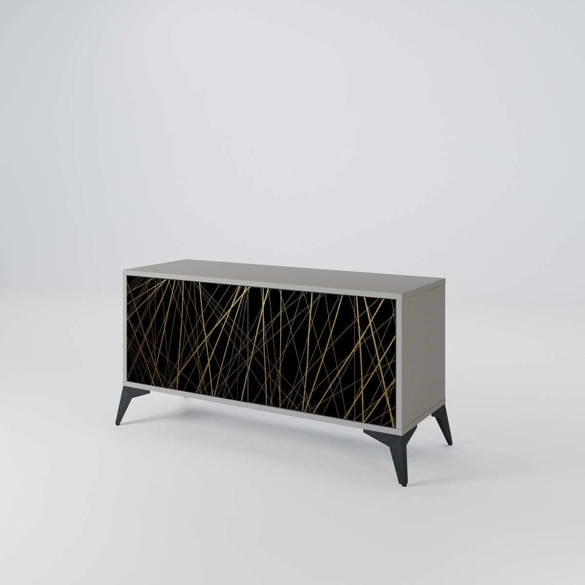 BRIGHT MESH Compact 2-Door TV Cabinet