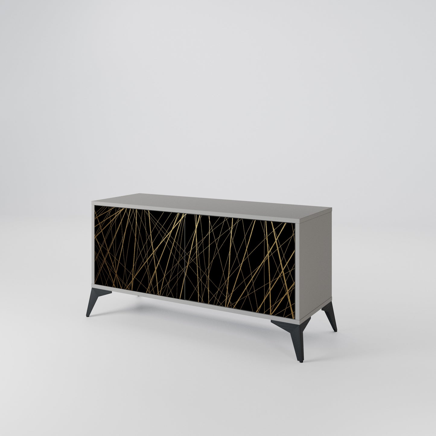 BRIGHT MESH Compact 2-Door TV Cabinet