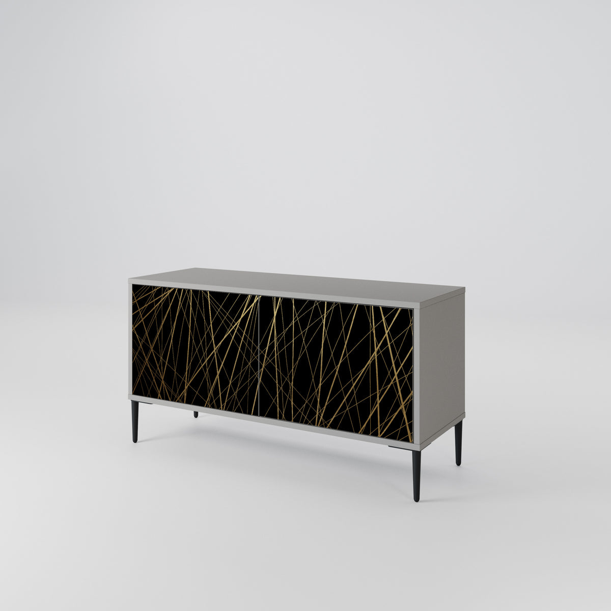 BRIGHT MESH Compact 2-Door TV Cabinet