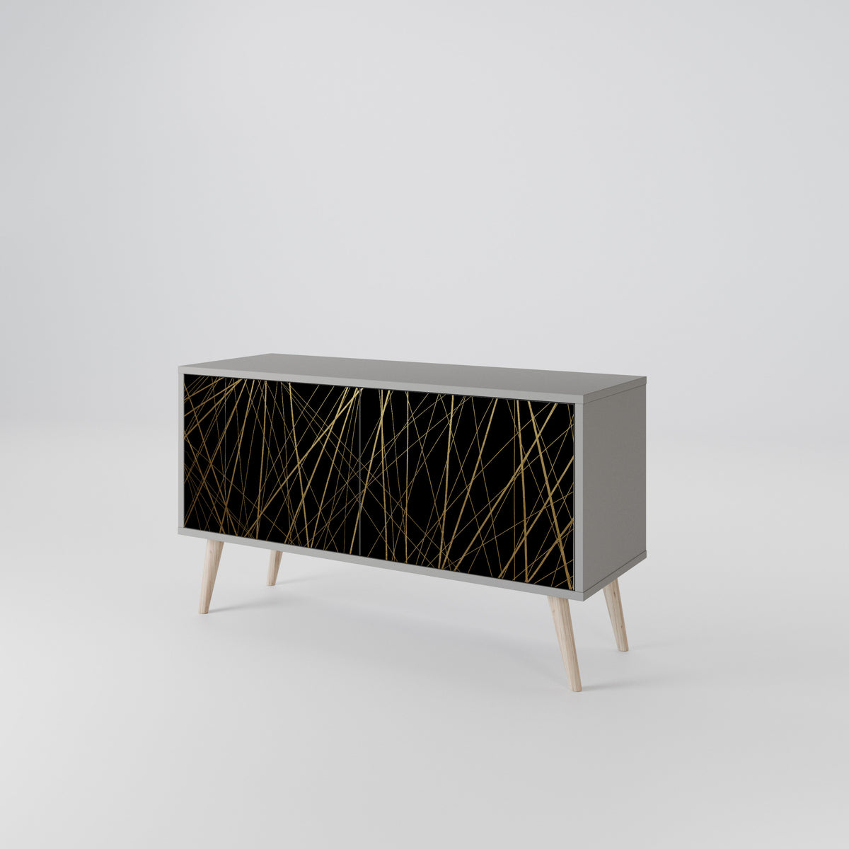 BRIGHT MESH Compact 2-Door TV Cabinet
