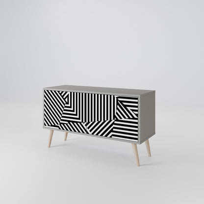 ILLUSIONARY LATTICE Compact 2-Door TV Cabinet