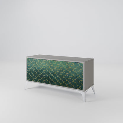 TESSELATED GREENERY Compact 2-Door TV Cabinet