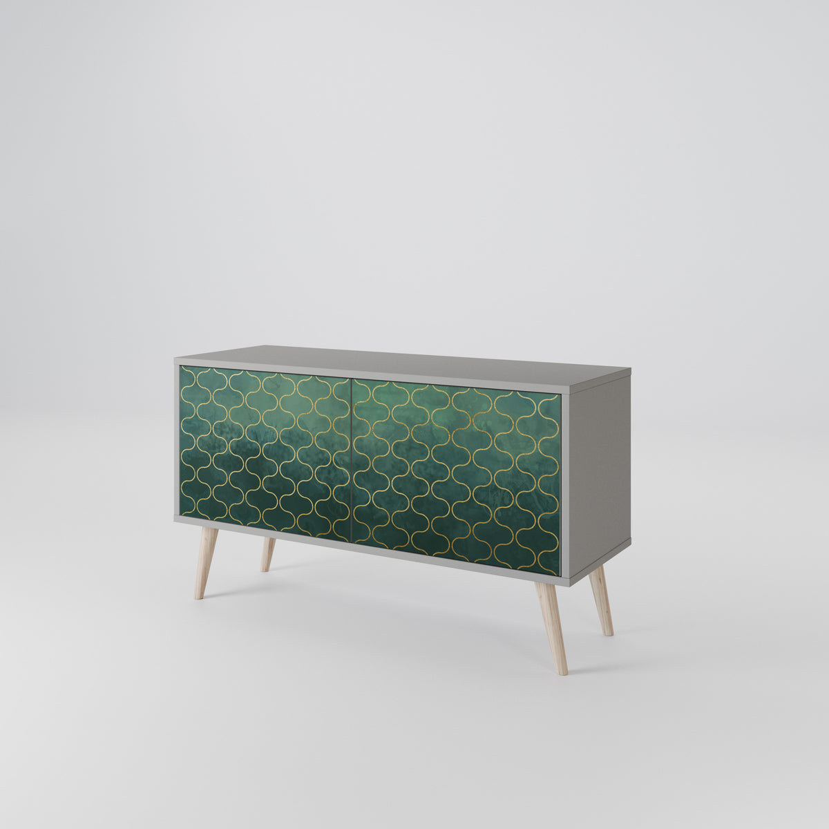 TESSELATED GREENERY Compact 2-Door TV Cabinet