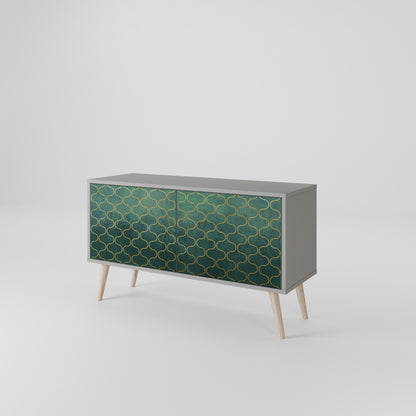 TESSELATED GREENERY Compact 2-Door TV Cabinet