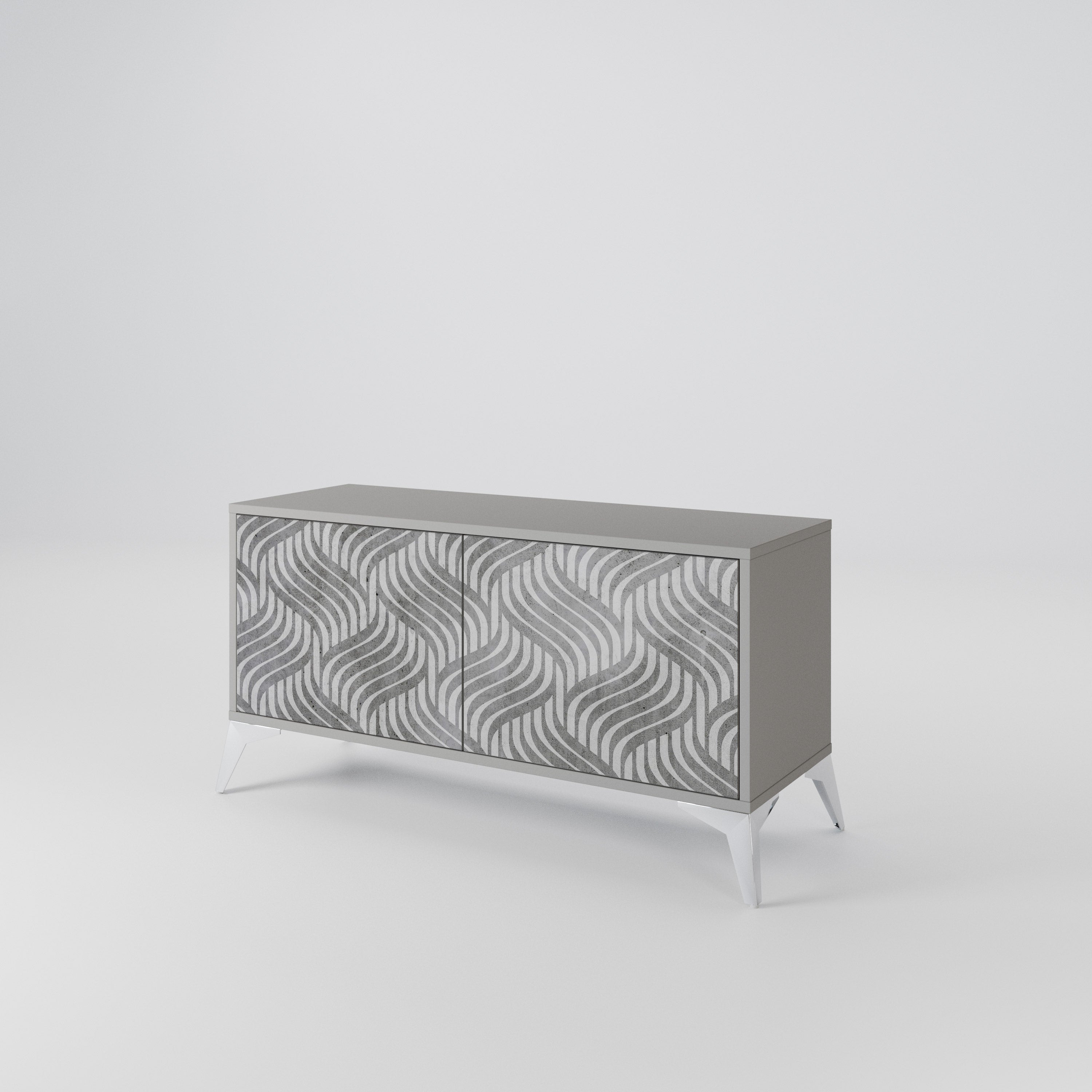 CONCRETE MOVEMENT Compact 2-Door TV Cabinet