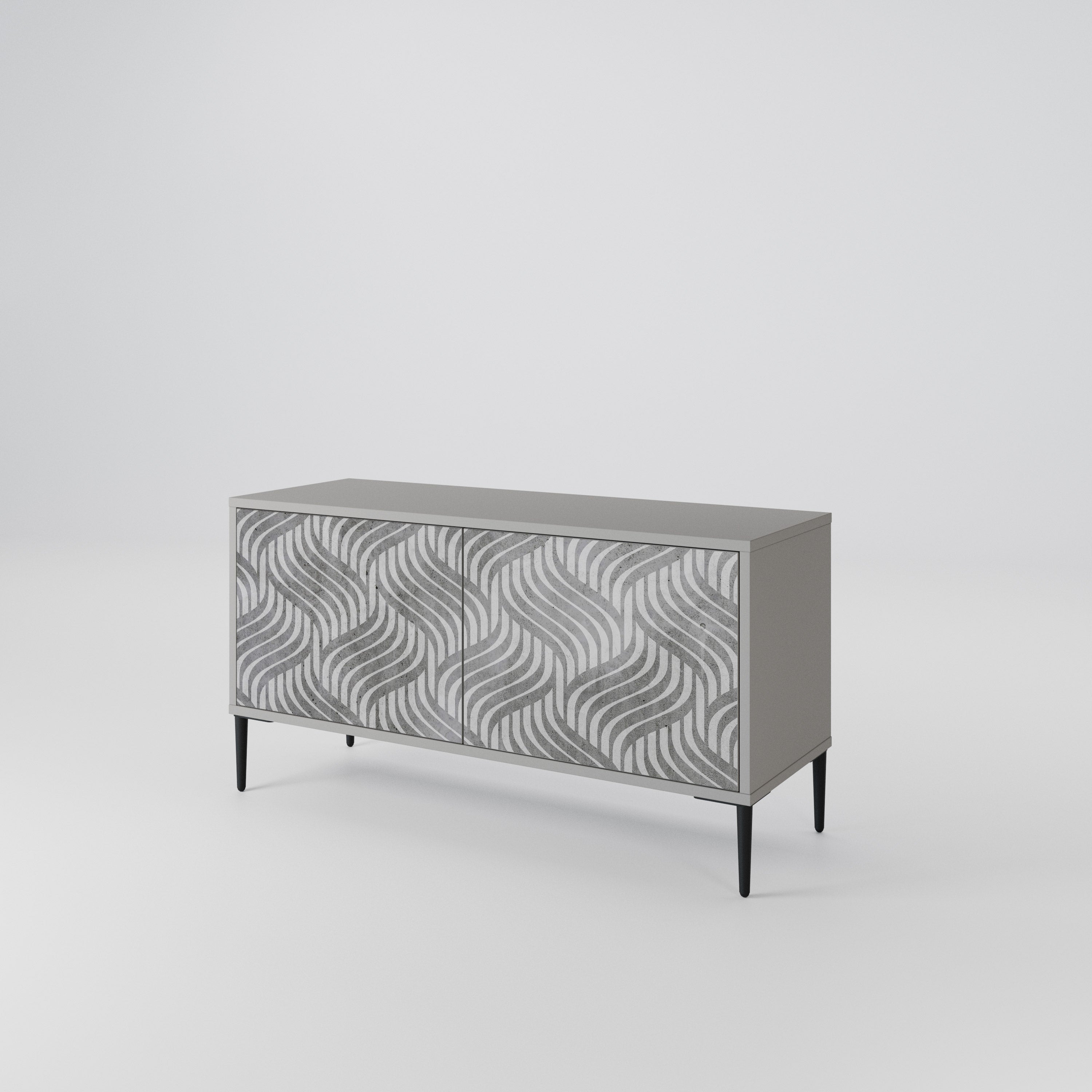 CONCRETE MOVEMENT Compact 2-Door TV Cabinet