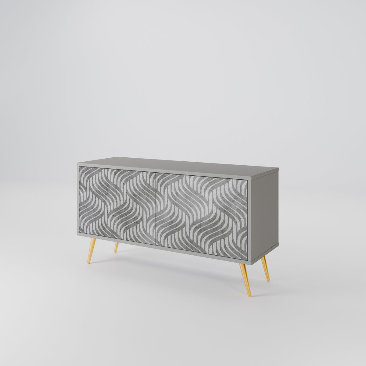 CONCRETE MOVEMENT Compact 2-Door TV Cabinet