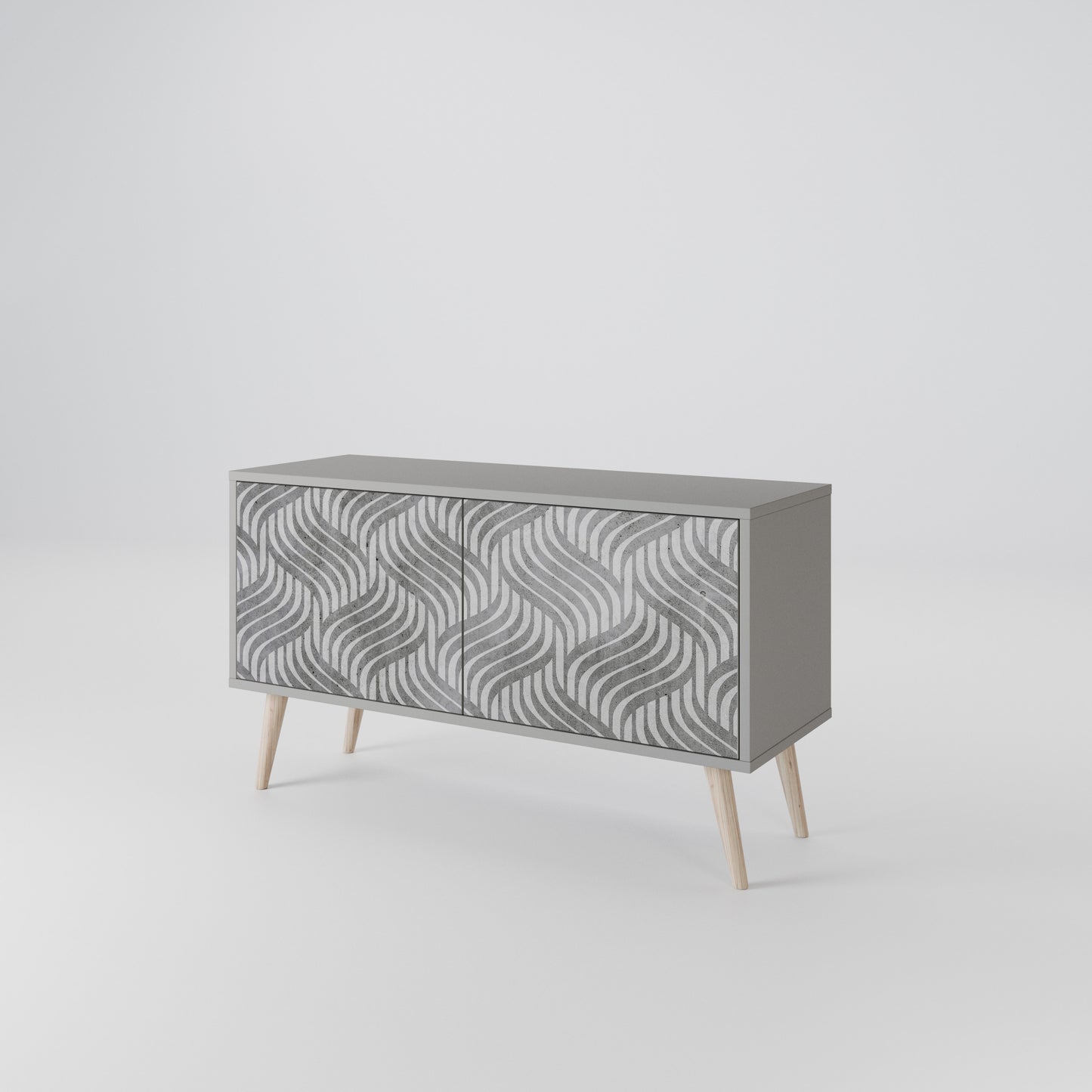 CONCRETE MOVEMENT Compact 2-Door TV Cabinet
