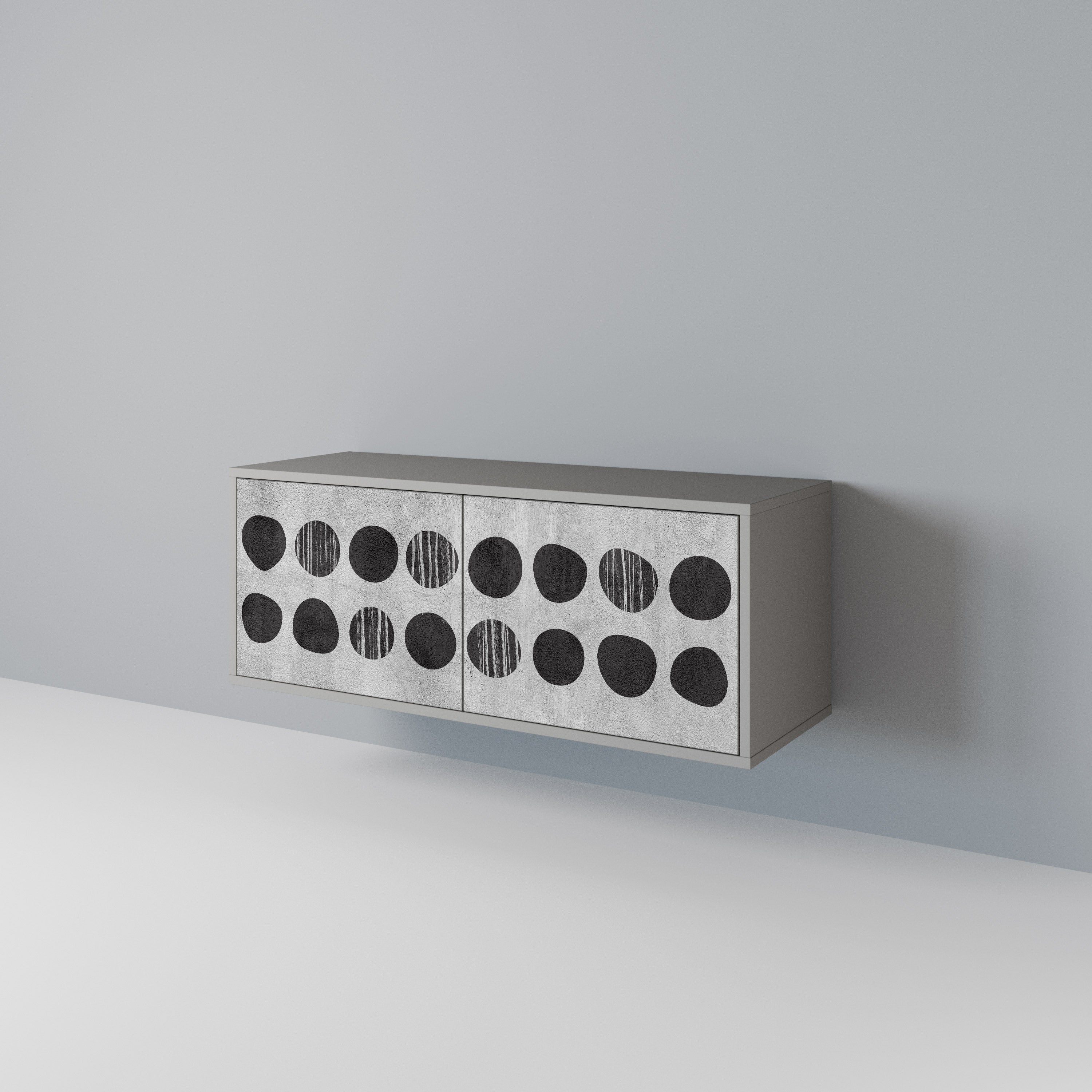 GHOSTLY GRADIENTS Compact 2-Door TV Cabinet