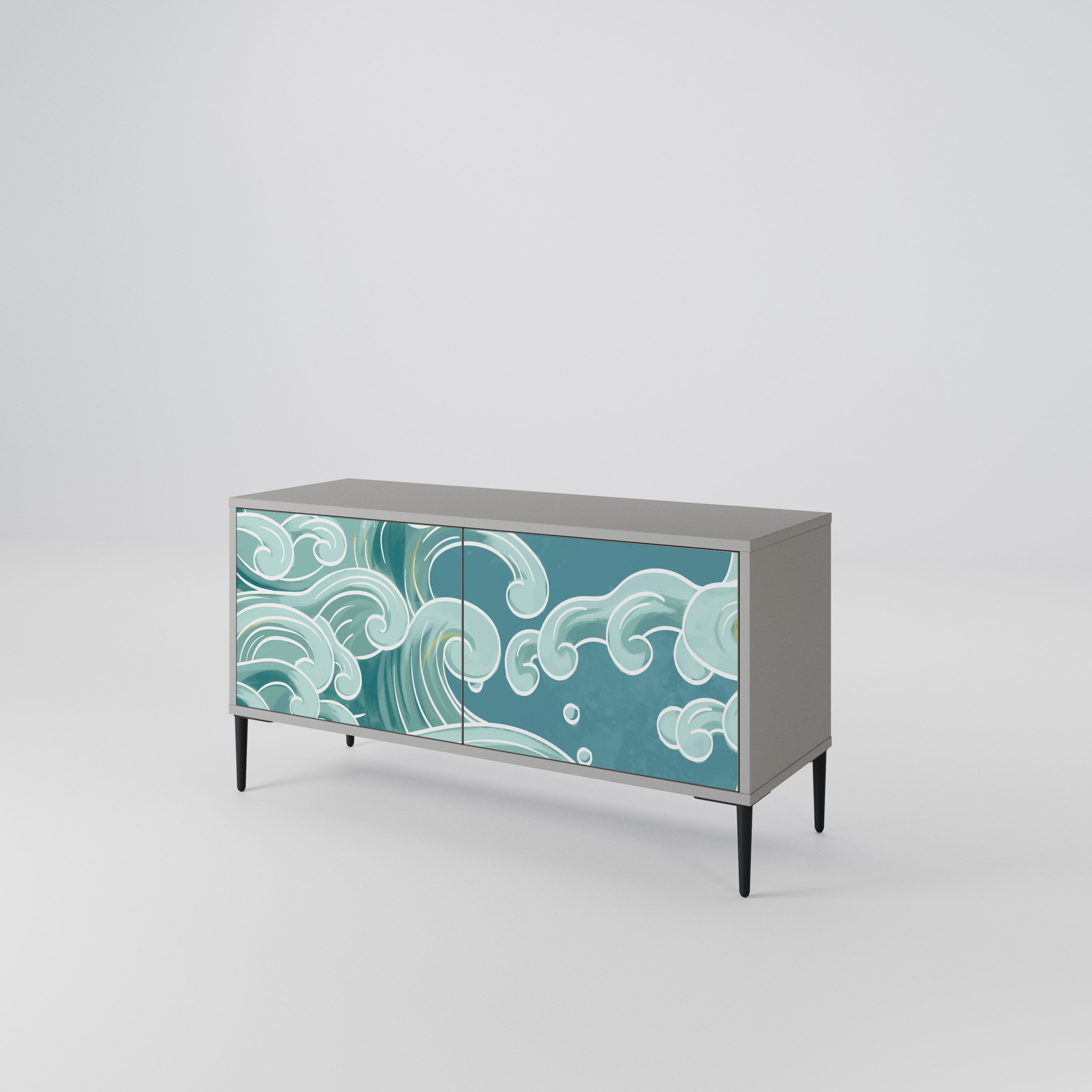 ASIAN SWAY Compact 2-Door TV Cabinet