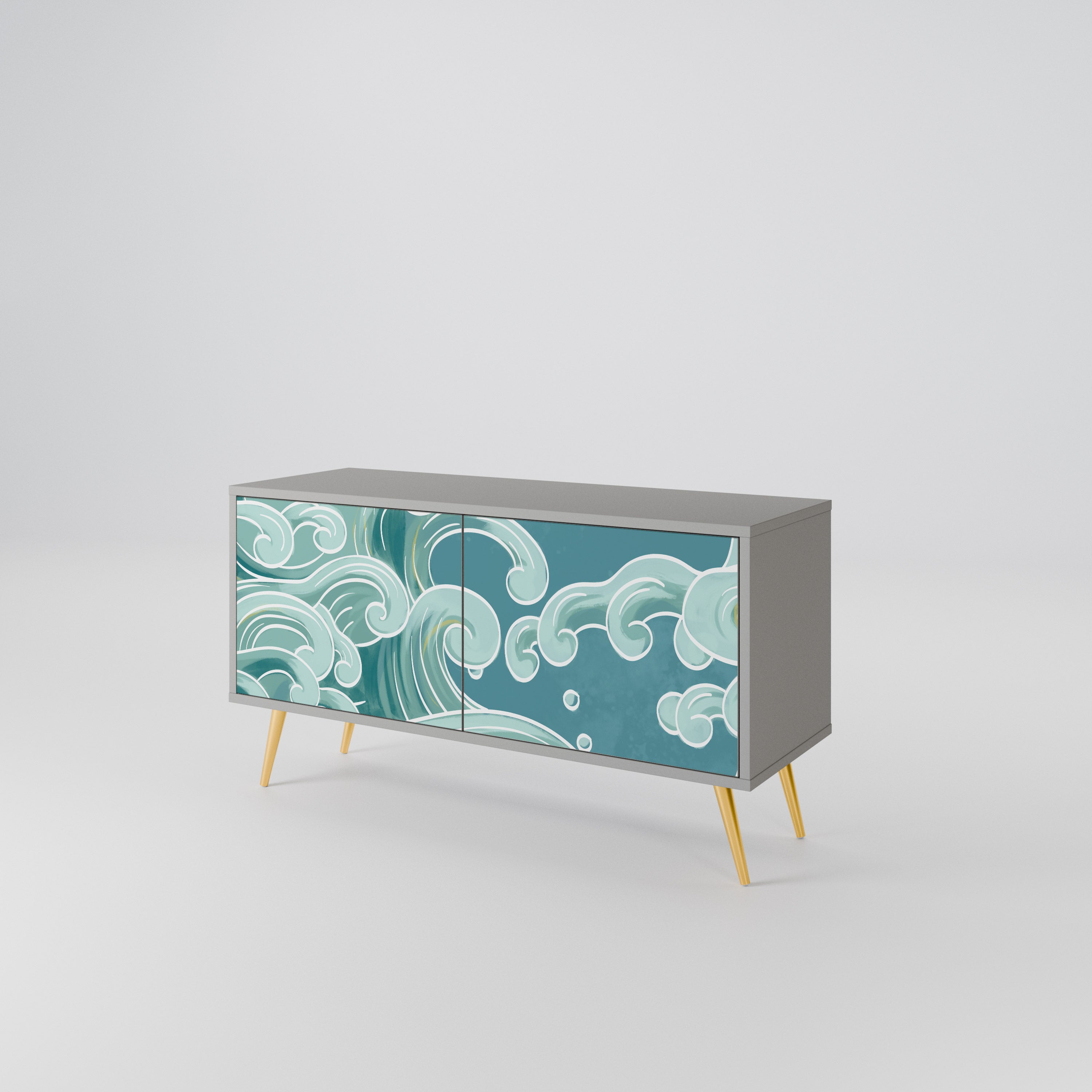 ASIAN SWAY Compact 2-Door TV Cabinet