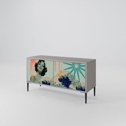 KANAGAWA BEAUTY Compact 2-Door TV Cabinet