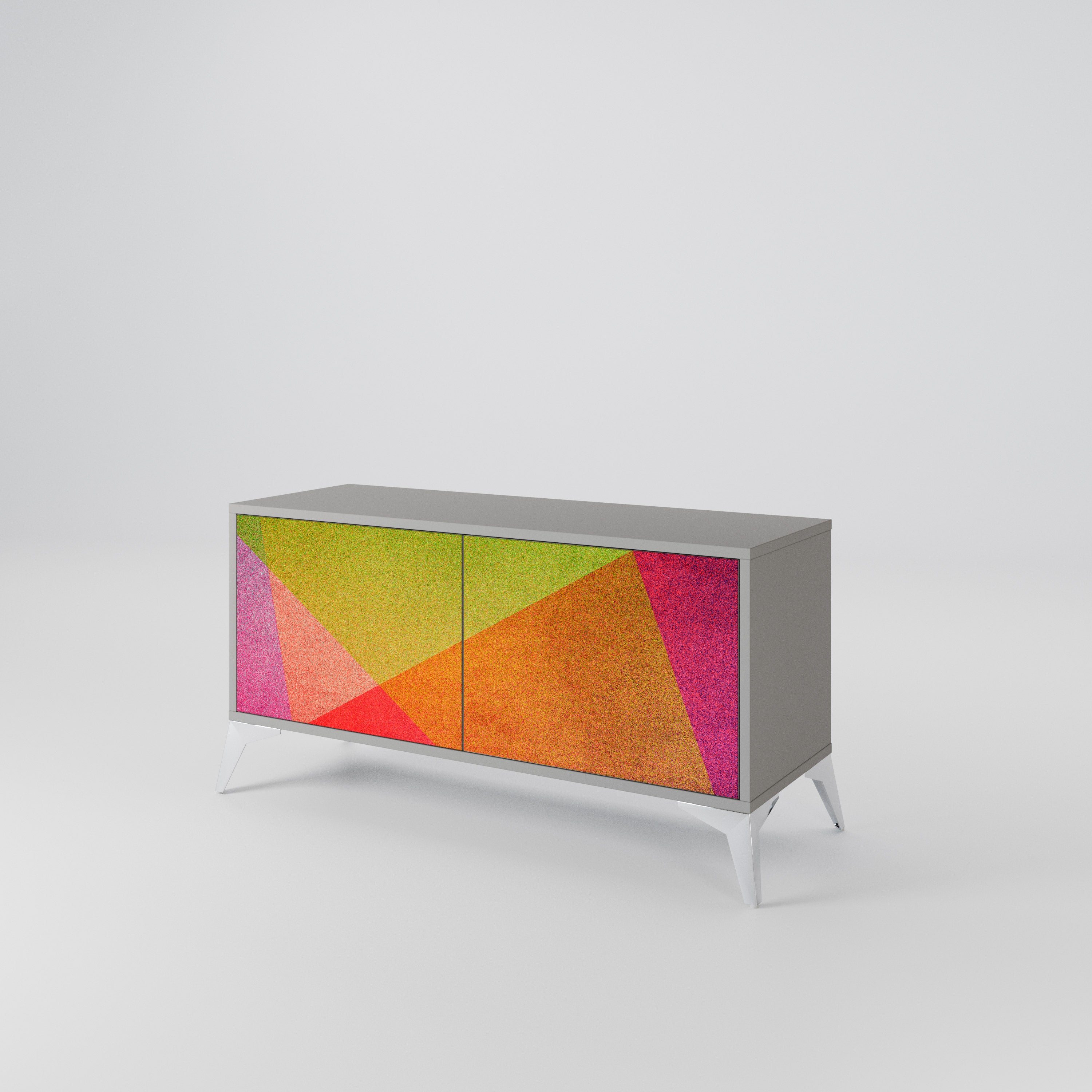 VIVID GEOMETRY Compact 2-Door TV Cabinet