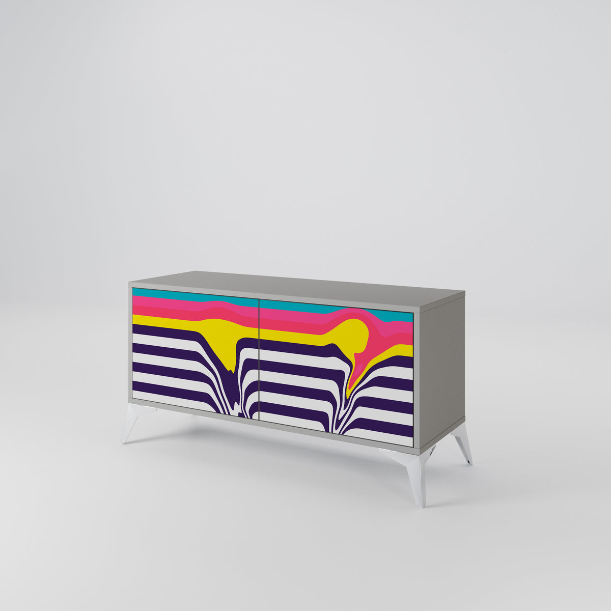 TONE COLLAPSE Compact 2-Door TV Cabinet