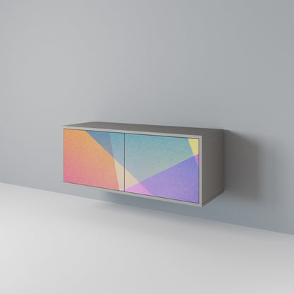 BRIGHT GEOMETRY Compact 2-Door TV Cabinet
