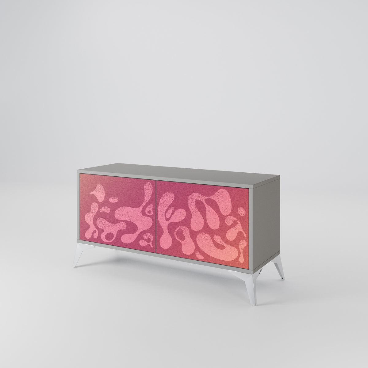 IRREGULAR PINK Compact 2-Door TV Cabinet
